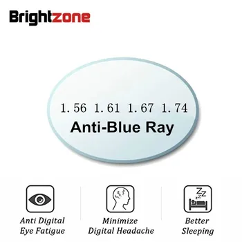 Pora Kovos su Blue Ray Šviesos Asferiniai Objektyvo CR-39 Recepto Trumparegystė Presbyopia skaidraus Lęšio Anti-Radiacijos 1.56 & 1.61 & 1.67 Indeksas