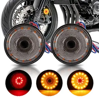 LED Posūkio Signalai, Motociklų Turas Užpakaliniai Žibintai 12V LED Stabdžio Stabdymo Žibintas LED Šviesa Dviračių Automobilio Motoroleris Sunkvežimių Priekabos