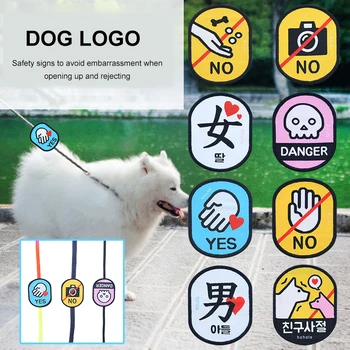 Naminių kačių ir šunų Socialinės įspėjamasis ženklas buksyravimo virvė Socialinės logotipas užuomina Pavadėlio Asmeninį traukos virvė