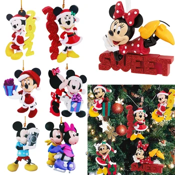 Kalėdų Pakabukas Butas Akrilo Kalėdų Medžio Dekoro Disney Minnie, Mickey Mouse 2D Butas Kabantys Papuošalai Kalėdų Dekoro Dovana Navidad