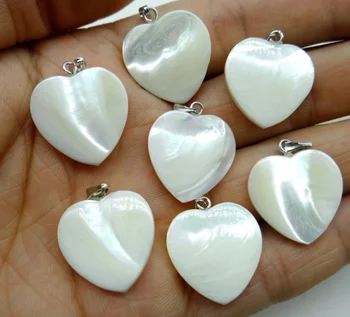 Natuurlijke Parelmoer Shell liefdevolle hartvorm pakabos zoutwater parelmoer 20mmJewelry priėmimo Kettingen 