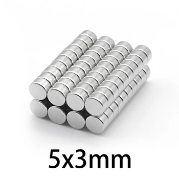 50-800pcs micro Maži, Apvalūs amatų Magnetai N35 5x3mm Neodimio magnetinė apskrito retųjų žemių Magnetas NdFe raundas 5*3mm