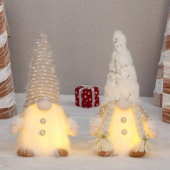 Kalėdų Lėlės Apdailos Megztas Dryžuotas Gnome Lėlės Teleskopines Kojas Navidad Noel Dovanos 2023 Naujųjų Metų dovana vaikams