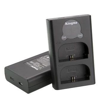 KingMa LP-E6 LPE6N LPE6NH Baterijos Kroviklis LCD USB Dual Kroviklis Canon EOS R 90D 80D 70D 60D 6D 6D2 7D 7D2 5D2 5D3 5D4