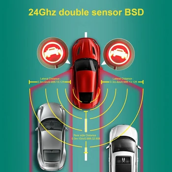 Universalus Blind Spot Detektyvas Sistema 24Ghz Milimetras Bangos BSD nematymo Stebėjimo Radaro Jutiklis Pakeisti Lane Remiamą automobilių Stovėjimo aikštelė