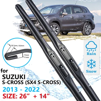 Automobilio Priekinio Stiklo valytuvą Už Suzuki S-Cross SX4 JY 2013~2022 Priekinio stiklo Valytuvai Priedai 2020 m. 2021 m. 2018 m. 2019 m. 2016 m. 2017 m.