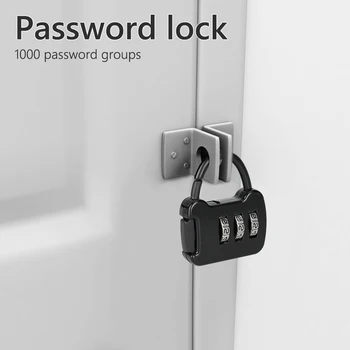 3 Skaitmenų Kodo Kombinacija, Apsauga Slaptažodžiu Nešiojamų Kelionių Mini Cinko Sunkiu Bagažu Atveju, Security Lock