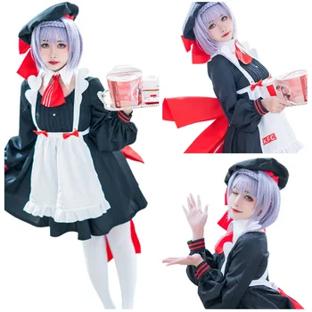 Anime Genshin Poveikis x KFC Noelle Tarnaitė Suknelė Cosplay Kostiumas Helovyno Karnavalas Kostiumas