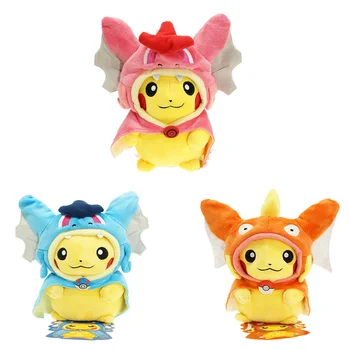 Originalių Pokemon Cosplay Pikachu Custome Pliušinis 28cm PP Medvilnės iškamša Žaislas Deroration Lėlės Vaikams Dovanų