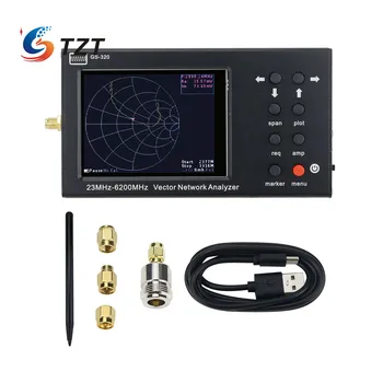 TZT GS-320 23MHz-6200MHz Vektoriaus Tinklo Analizatorius, 6GHz NanoVNA Antenos Analizatorius Kit w/ 3.2