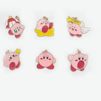 Kawaii Kirby Pliušinis Pink Cartoon Mielas Lėlės Apyrankės Karoliai Lydinio Epoksidinės Priedai Anime Pliušiniai Žaislai Mergaitėms Gimtadienio Dovana