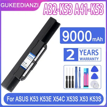 GUKEEDIANZI A32-K53 A41-K53 9000mAh Už ASUS K53 K53E X54C X53S X53 K53S X53E X53SV X53U X53B A42-K53 K43S Baterijas + Nemokamas Įrankis