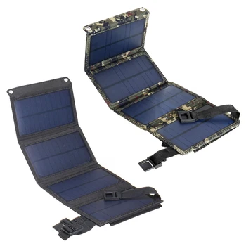 USB Sulankstomas Saulės Skydelis nešiojamas Lankstus Mažos Vandeniui 20W 5V Veidrodėliai Saulės Kolektorių Ląstelių mobilųjį telefoną, Baterijos Kroviklis