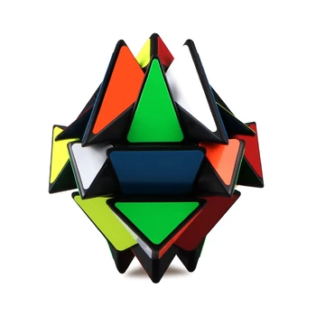 Karšto Pardavimo QiYi Ašis Magic Cube Pakeisti Netaisyklingai Jinggang Greitis Kubas su Matinio stiklo Lipdukas anomalija 3x3x3 Kubas