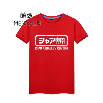 Aukštos kokybės Gundam t shirts Char Aznable marškinėliai anime gerbėjų Char gerbėjai kasdien dėvėti comic con marškinėliai dovana draugui medvilnės ac385