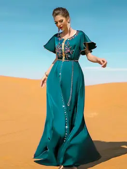 Ramadanas Vestido Longo Dubajus Abaja Turkija Islamą, Arabų Pakistano Musulmonų Ilgai Vakare Afrikos Suknelės Moterims Skraiste Musulmane