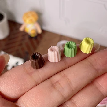2vnt Kawaii Mini Šokolado Desertas Pyragas Dovanų Modelis Miniatiūriniai Lėlių Žaisti Virtuvės Maisto Žaislas Lėlės Namas Priedai