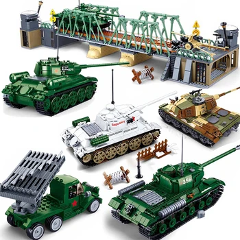 Karinės ww2 Patrankos Puolimą Šarvuotos Transporto priemonės Tankas Automobilių, Sunkvežimių Armijos Ginklu Statybinių Blokų Rinkinius Modelis Karalius Vaikams, Žaislų, Dovanų