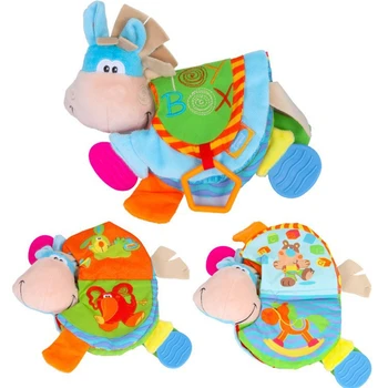 Donkey Įspūdį Audinio Knygų Kūdikių Teether Žiedas Knygos Skaitymo Žaislai Vaikams Cognize Sukurti Ankstyvojo Mokymosi Mokymosi Medžiaga Knyga