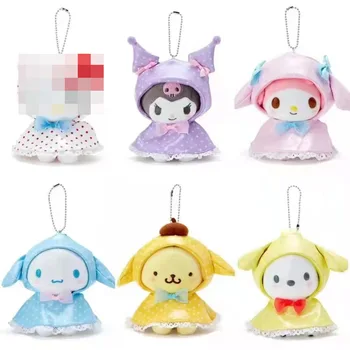 Sanrio Kawali Kuromi Hello Kitty Mano Melodija Cinnamoroll Pagalvę Pliušiniai Žaislai Plushie Keychain Įdaryti Lėlės Vaikams dovanų