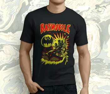 Naujas Populiarus Batmobile Psychobilly Roko Grupė Mens Black T-shirt S-3XL