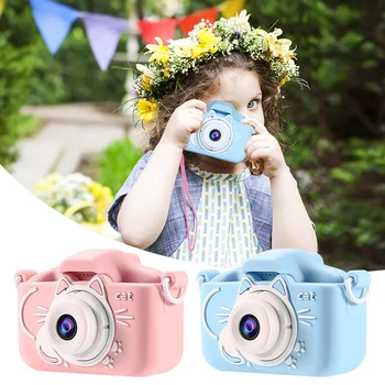 Vaikų Kamera, 2 Colių Dual Camera 1080P HD Ekranas Vaikai Skaitmeninis Fotoaparatas Lauko Fotografijos Vaizdo Mini Švietimo Žaislai