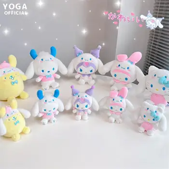 Sanrio Animacinių Filmų Kawaii Kuromi Hello Kitty Melodija Cinnamoroll Pagalvę Pliušiniai Žaislai, Minkšti Kimštiniai Lėlės Keychain Pakabukas Vaikams Dovanos