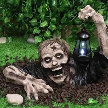 Naujos Siaubo Zombie Žibintų Helovinas Papuošalai Dervos Zombie Skulptūra, Statula Amatų Papuošalai Lauko Kiemas, Sodas, Veja
