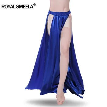 Dvigubo plyšio pilvo šokių sijonas seksualus pilvo šokių kostiumas moterims belllydance aprengti veiklos dėvėti satino pilvo šokių sijonas