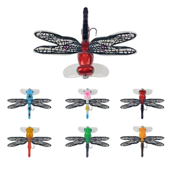 1Pcs 6g 7.5 cm Topwater Dragonfly Sausų Musių Vabzdžių Žvejybos Masalas Crankbaits Upėtakis Dirbtinis Sunku Masalas Wobblers Karpių Žvejyba
