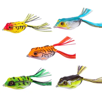 3D Varlės Žvejybos Masalas Viršų Vandens Varlės Bass Žvejybos Masalas, Tikroviškos Kūno Modelis Popping Varlė Jaukų Bass Fishing Varlės Jaukų