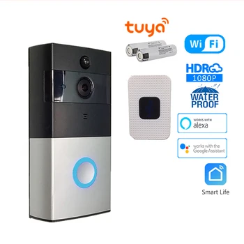 Smart Video Doorbell Tuya 1080p Smart Dviejų krypčių Garso Domofonas Belaidžio Durų Bell Kameros Palaikymo Alexa 