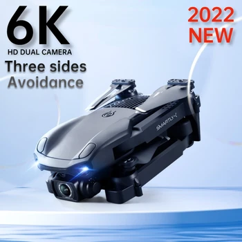 Naujas 2022 V22 Mini Drone 6K HD Dual Camera Wifi FPV Sraigtasparnis Kliūčių Vengimo Dron Lankstymo Quadcopter RC Žaislai, Dovanos Berniukams