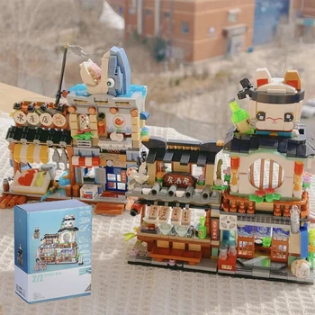 Karšto Kūrybos Street View Izakaya Jūros Žuvų Maisto Namas Takoyaki Kūrimo Bloką Nustatyti Modelio Kūrimo Bloką Žaislas Vaikų Dovanų