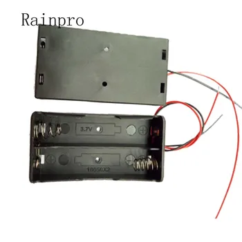 Rainpro 5vnt/daug 18650 baterija, dėžutė 2 skyrių 18650 juostos linijos ličio baterija box 2 skyriai 18650 serijos 7.4 V akumuliatoriaus dėžutė