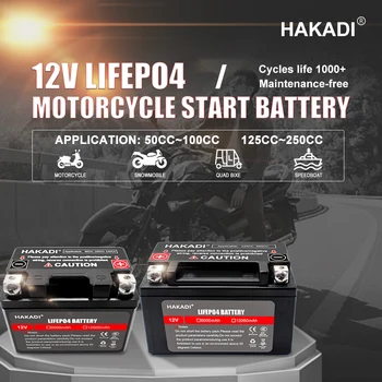Lifepo4 Motociklo Starteris 12V 6Ah 12V 12Ah daugkartinio Įkrovimo Baterija Su BMS Už 50CC 125CC Motociklas Paspirtukas Pradėti Galios
