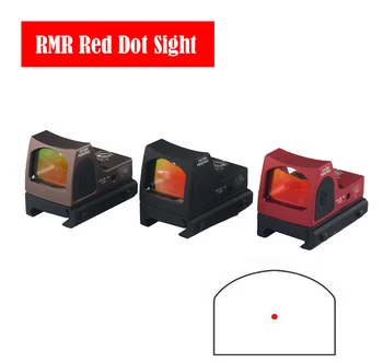 Taktinis Mini RMR Red Dot Akyse Kolimatorius Glock Riflescope Reflex Akyse Tinka 20mm Weaver Geležinkelių Airsoft Medžioklės Šautuvas 3 Spalvos