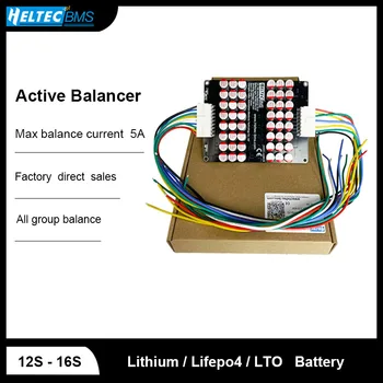 Heltec Didmeninė 5A 16S Aktyvus Ekvalaizeris Balancer 12S-16S Lifepo4/Lipo/LTO Baterijos Energijos Kondensatorius 48V Energijos saugojimo sistema