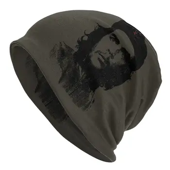 Che Guevara Kepurės Kietas, Rudens ir Žiemos Gatvių Skullies Beanies Skrybėlės Vyrai Moterys Moterys Pavasarį Šiltas Dual-naudoti variklio Dangčio Megzta kepurė