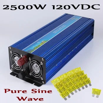 2500W 120VDC Pure sine wave Saulės Vėjo išjungti tinklo keitiklis 100-145VDC į AC100V/110V/ 220V/230V/240V, kurių Didžiausioji galia 5000W
